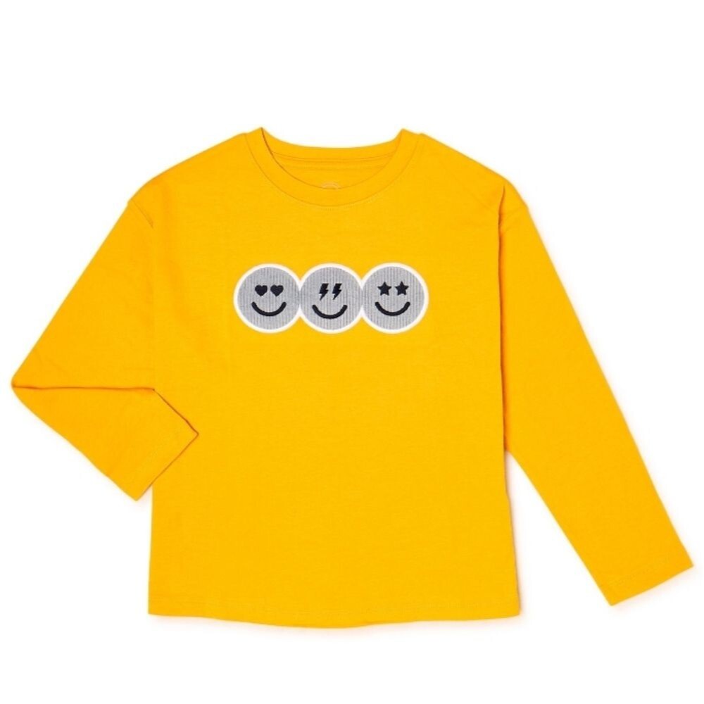 Wonder Nation Girls' Long sleeve Embellished T-shirt Size L